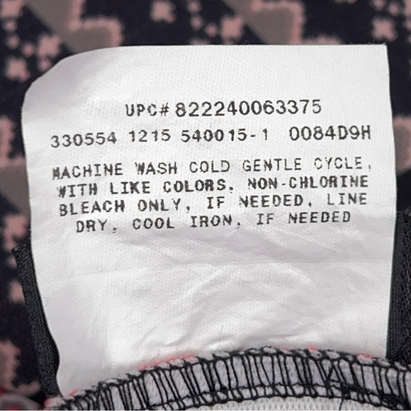 XL Fitted By And By Pencil Skirt Geometric Print Stretch Black White Coral Boho - Picture 11 of 12